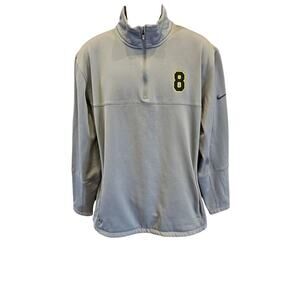 Nike golf tour performance therma fit fleece lined 1/4 zip #8 patch sz XL grey